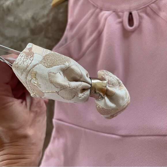 The Children’s Place Elegant Pink Sleeveless Kids Dress Size M 7/8 with Bow NWOT - Picture 6 of 10